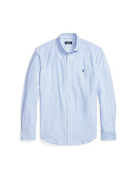 Chemise Oxford en coton piqué rayé - Harbour Island Blue & White