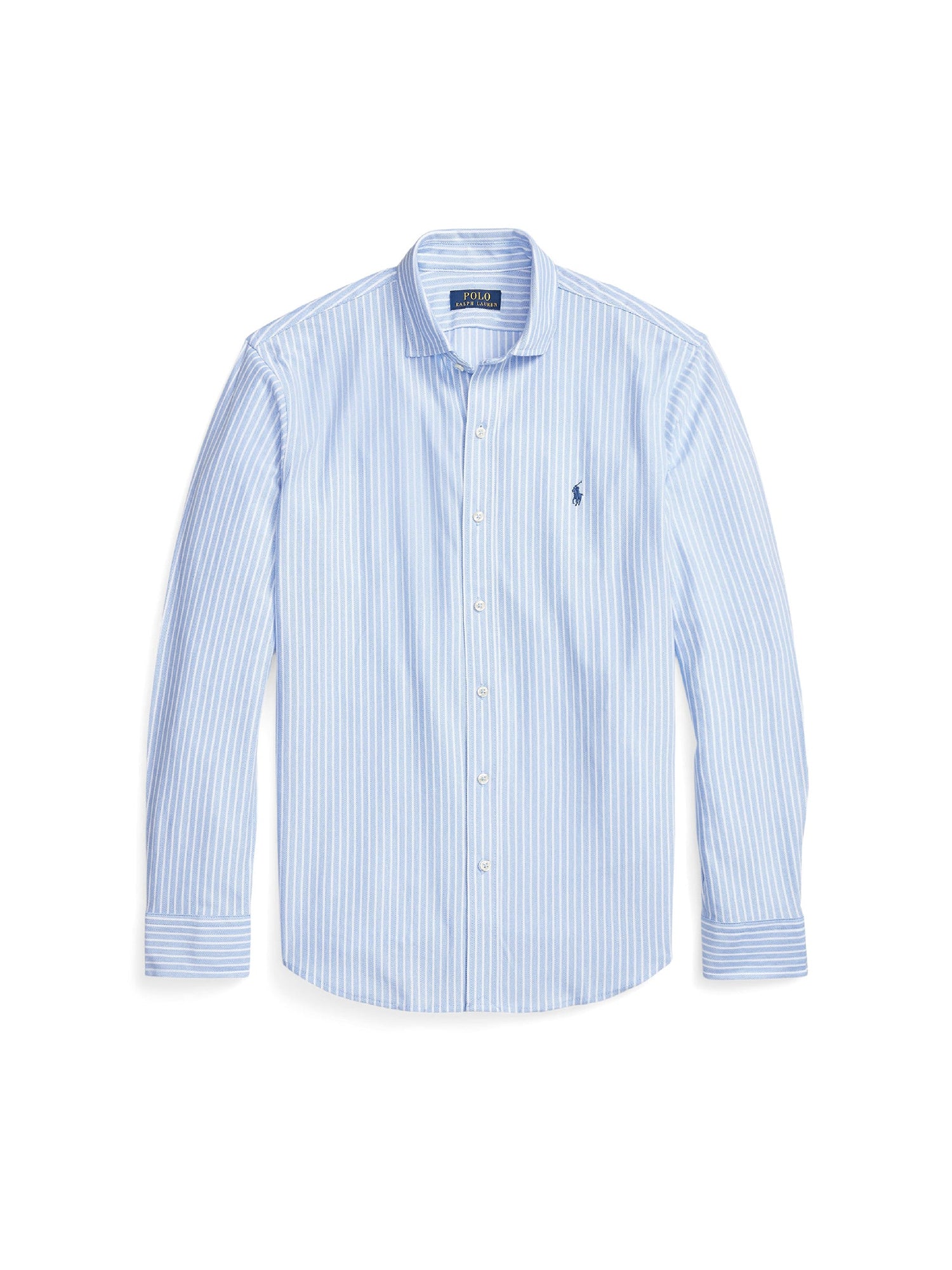 Chemise Oxford en coton piqué rayé - Harbour Island Blue & White
