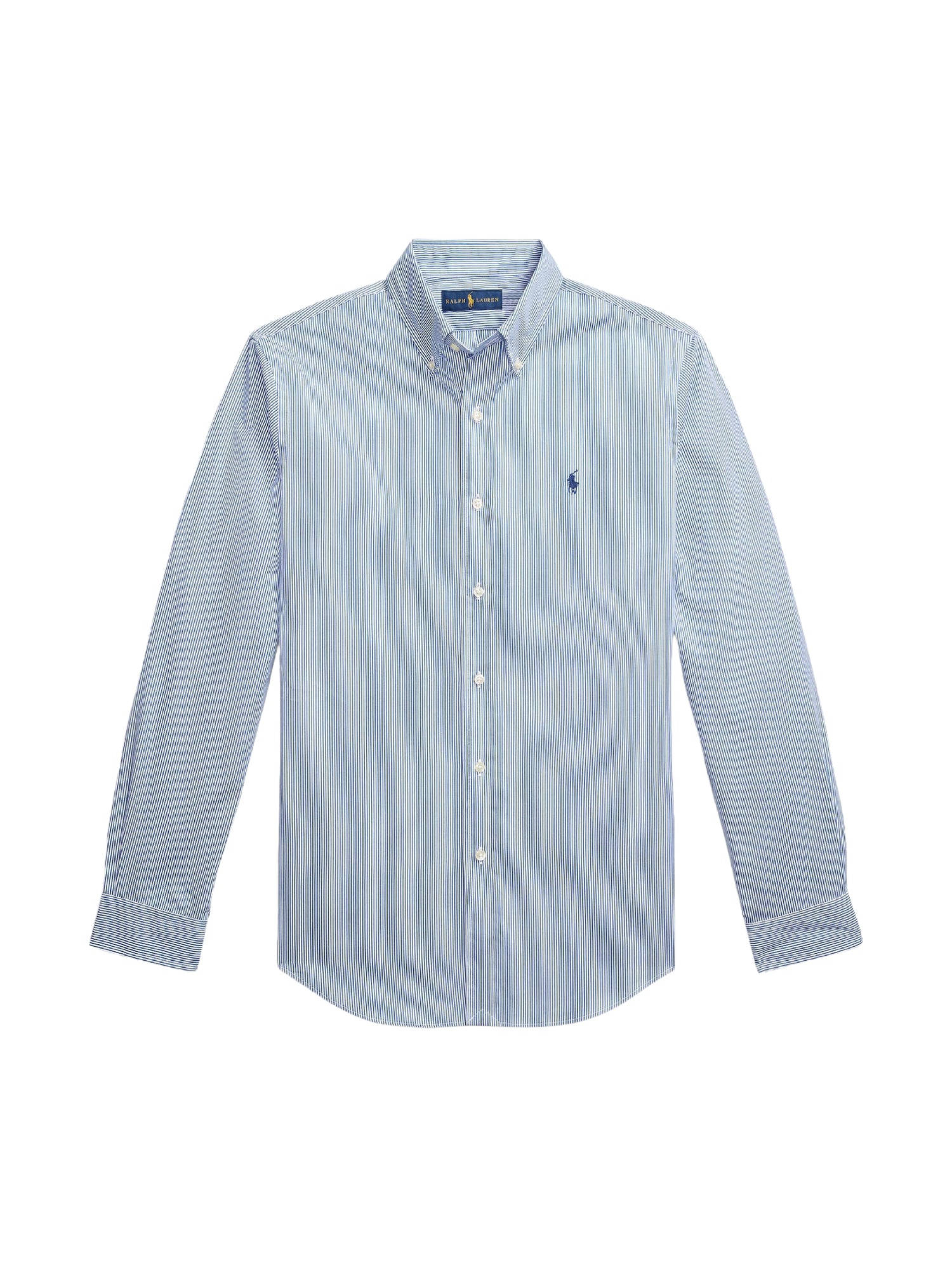 Chemise ajustée en popeline grattée - Blue & White