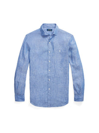 Chemise Custom Fit en lin  - Dark Blue