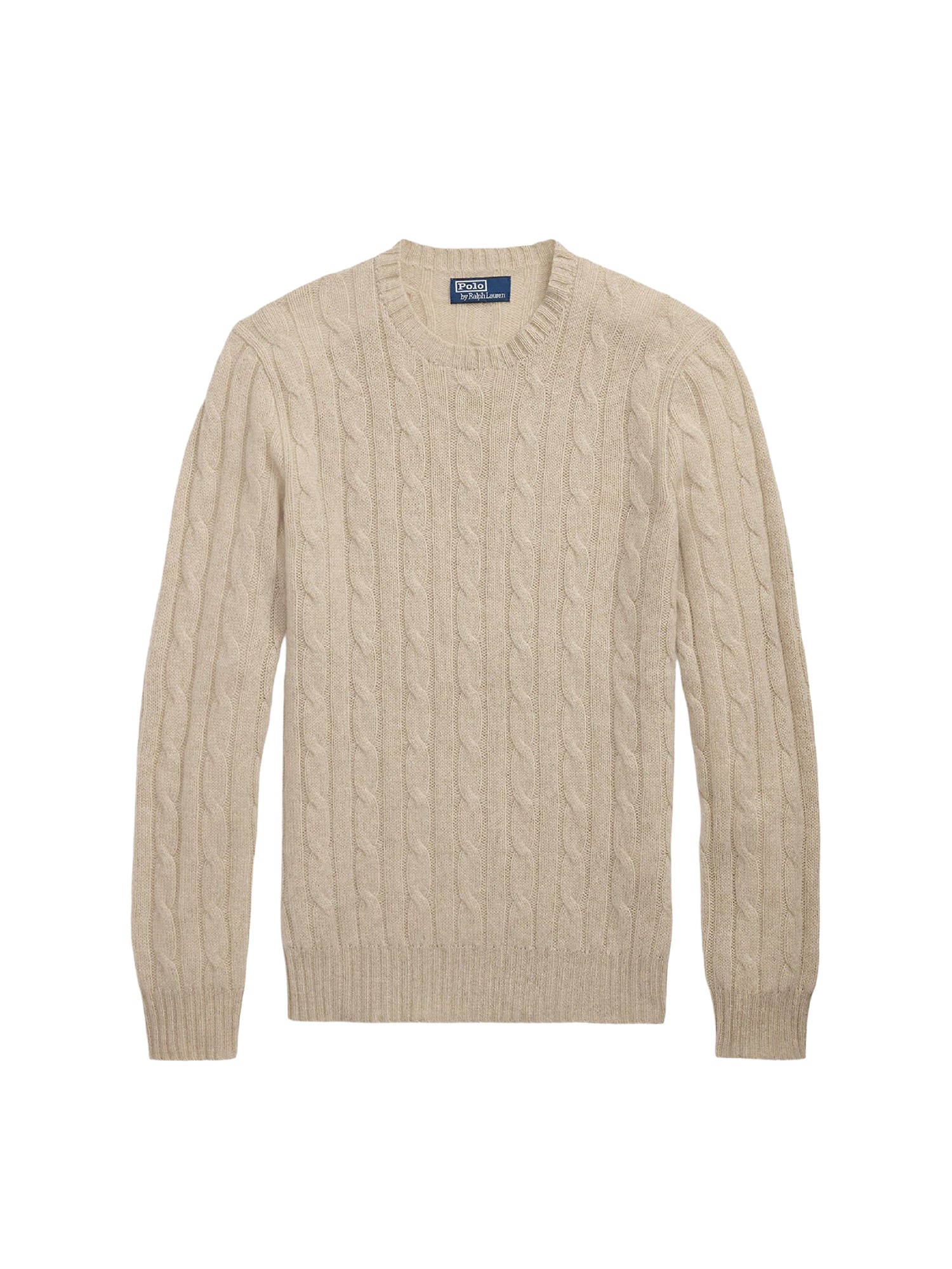 Iconic cable knit cashmere jumper - Natural Cream Heather