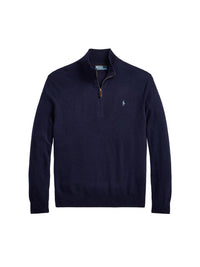 Pull demi-zippé en laine - Hunter Navy