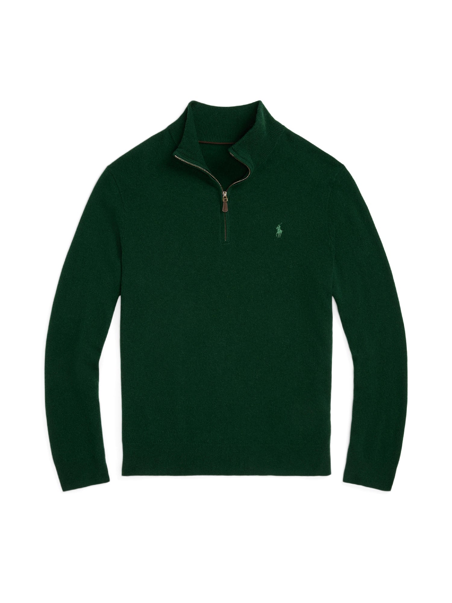 Pull demi-zippé en laine - Moss Agate