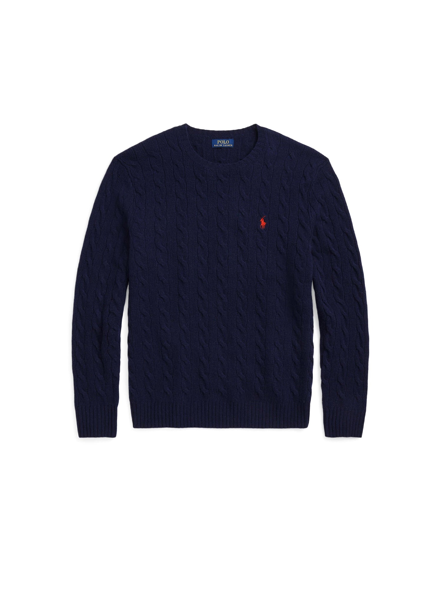 Pull à torsades en laine - Hunter Navy
