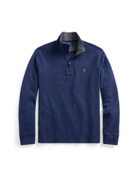 Pull demi-zippé côtelé Estate - Spring Navy Heather & Barclay Heather Int
