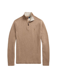 Pull demi-zippé côtelé Estate - Grey Cloud Heather & Ex Dune Int