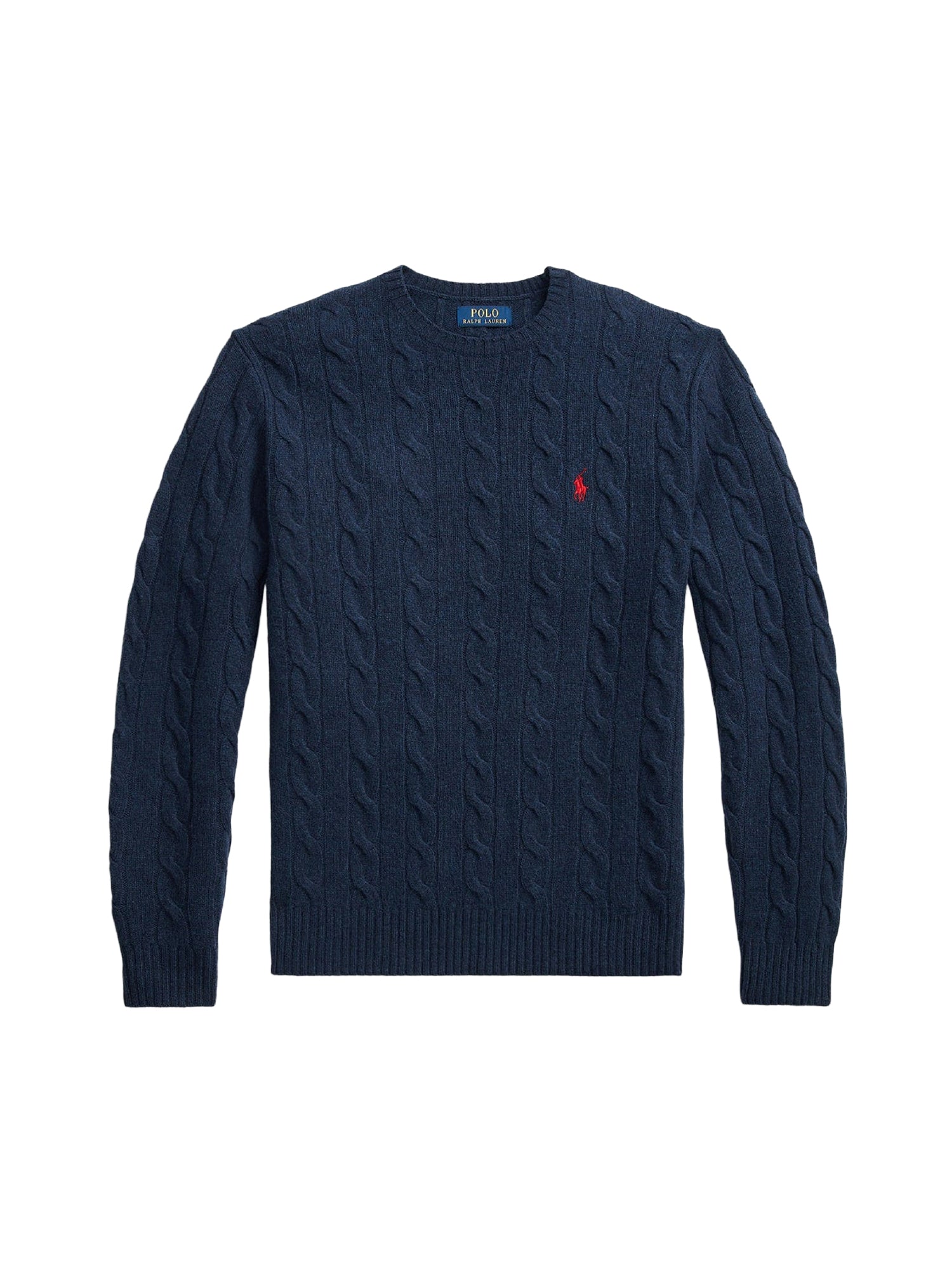 Pull torsadé en laine - Worth Navy Heather