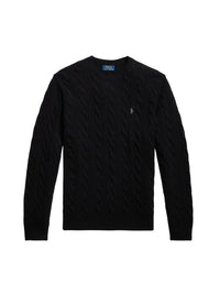 Pull en laine torsadée - Polo Black