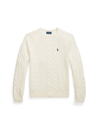Pull en laine torsadée - Antique Cream
