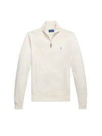 Pull demi-zippé en laine - Andover Cream