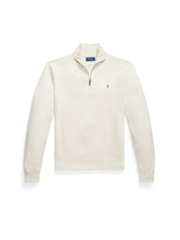Pull demi-zippé en laine - Andover Cream
