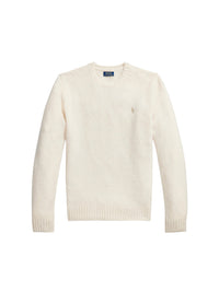 Pull col rond texturé en laine - Cream Tonal Pp