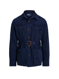Belted twill utility jacket - Newport Navy