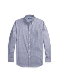 Chemise Custom Fit vichy popeline  - Navy & White