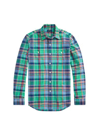 Chemise workwear Oxford écossaise - Green, Blue & Multicolore