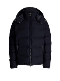 Decker down jacket in wool - Navy Collection