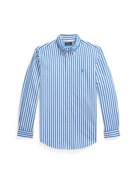 Chemise tissée ajustée à rayures - New Iris Blue & White