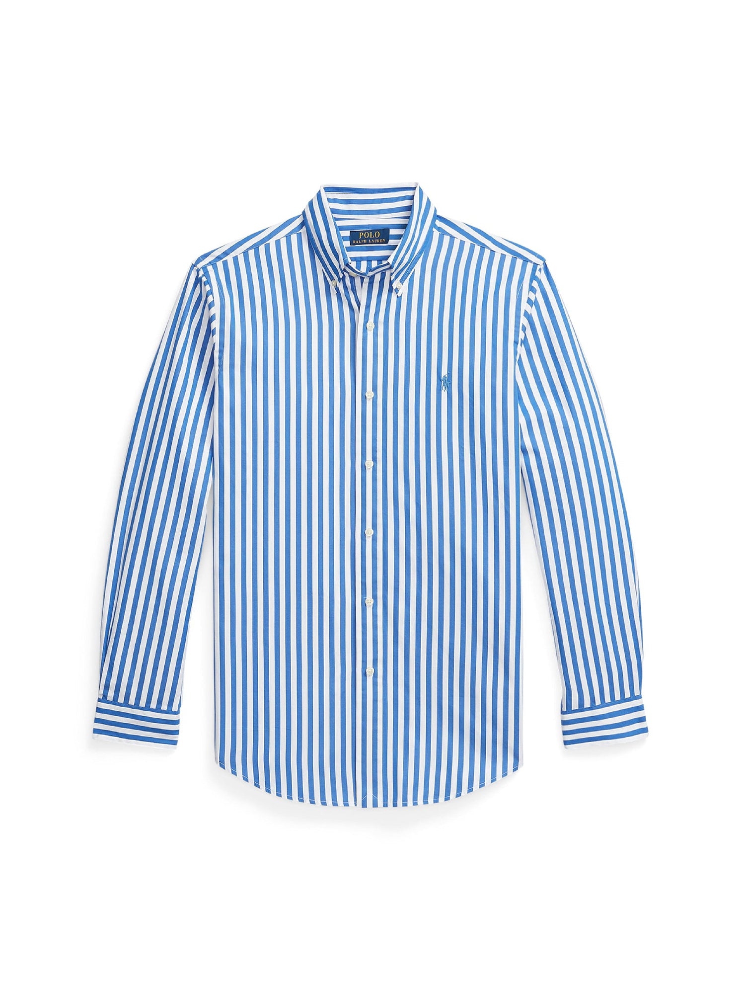 Chemise tissée ajustée à rayures - New Iris Blue & White