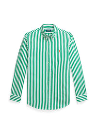 5pcs / NEW // 6792E SCARAB GREEN/WHITE SPORT SHIRT LONG SLEEVE CUBDPPCS