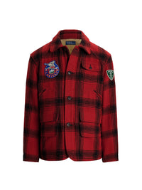 Veste utilitaire en laine écossaise  - Red Black Buffalo Plaid
