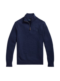 Pull demi-zippé en laine lavable - Hunter Navy