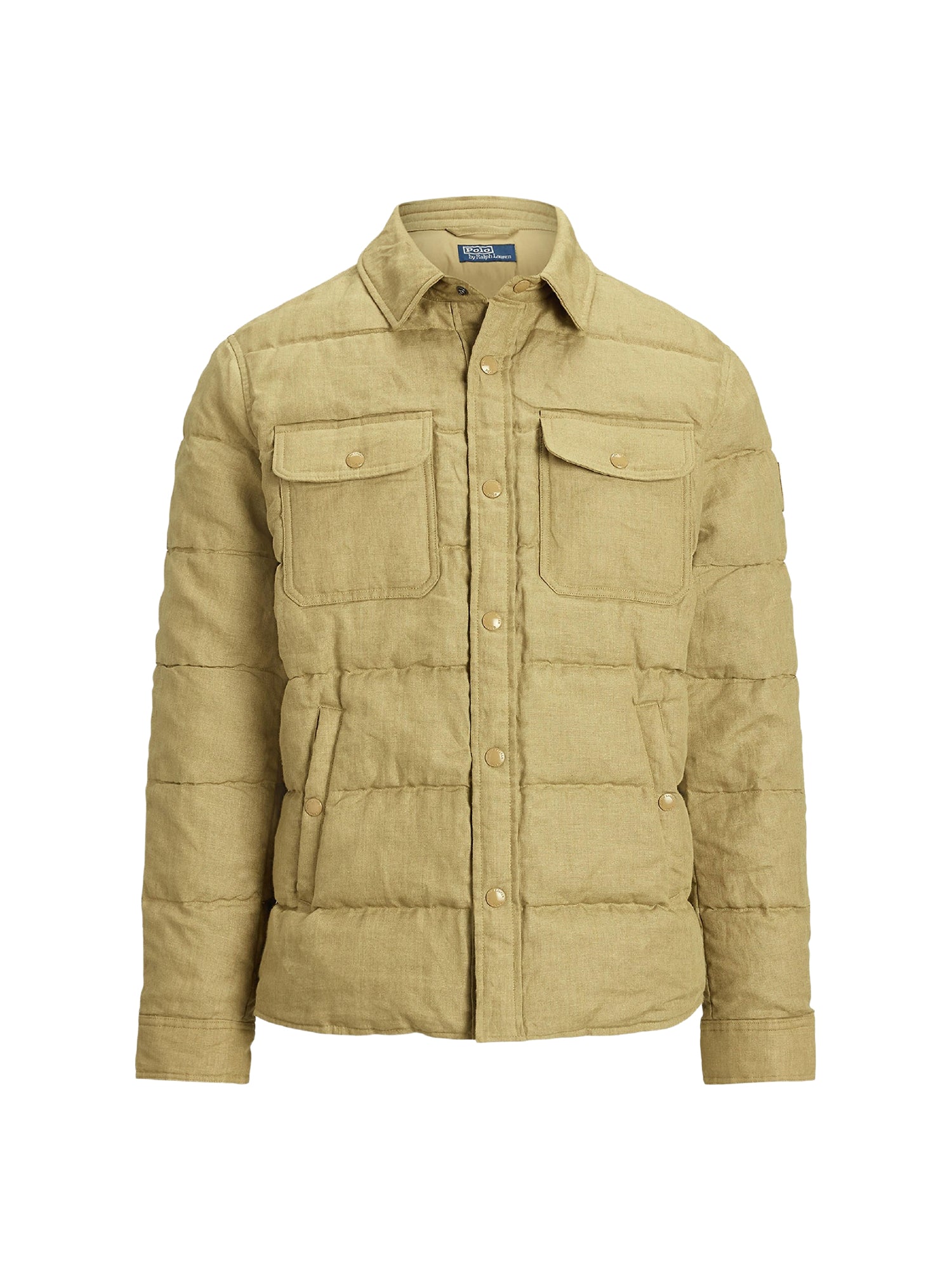 Doudoune matelassée en lin - Khaki