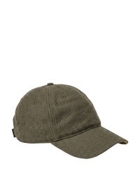 Linen herringbone baseball cap - Ranger Green X