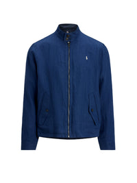 Bedford reversible jacket in linen blend - Rustic Navy & Collection Navy