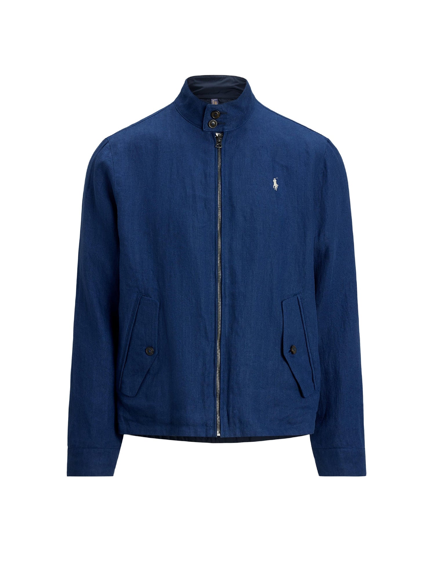 Bedford reversible jacket in linen blend - Rustic Navy & Collection Navy