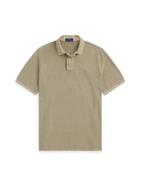Polo Custom Slim Fit en piqué teint - Olive