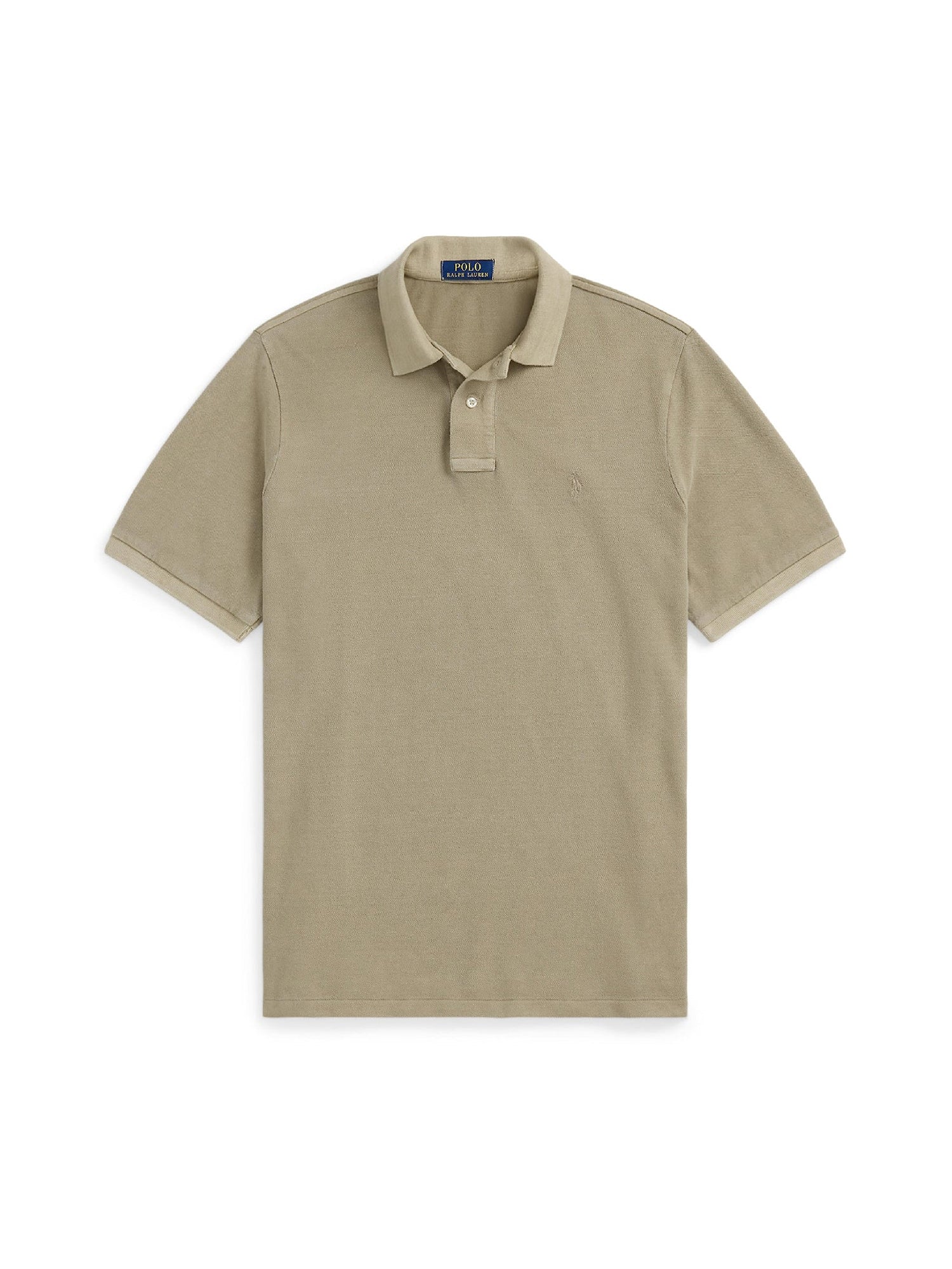 Polo Custom Slim Fit en piqué teint - Olive