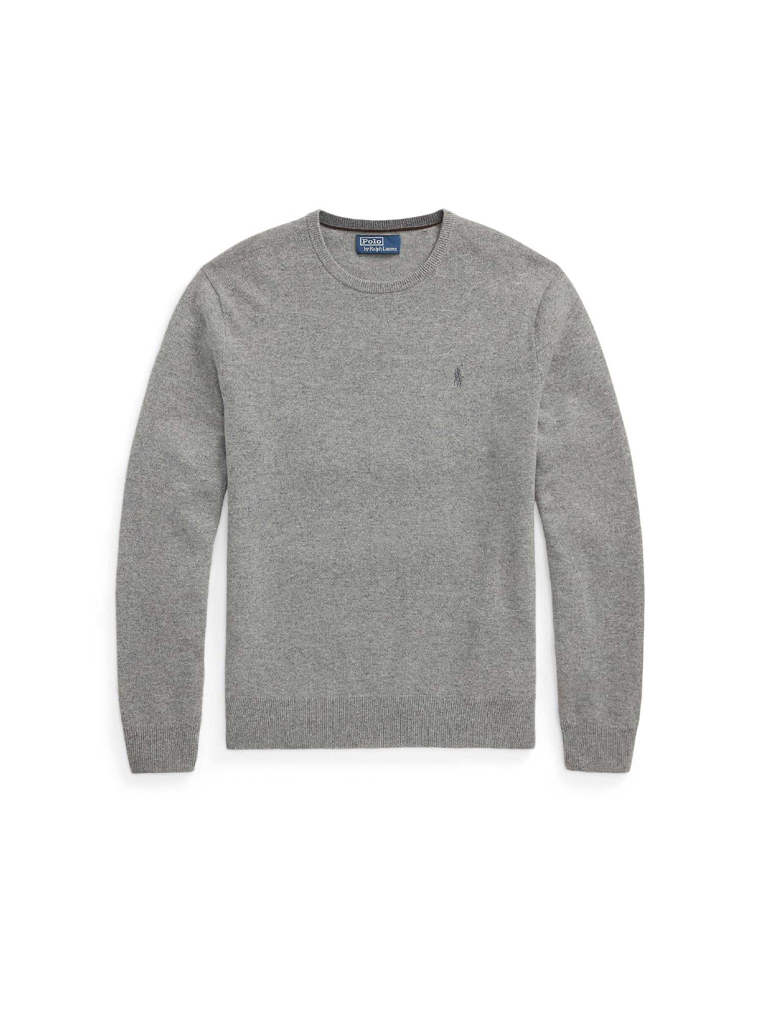 Pull col rond en laine  - Fawn Grey Heather