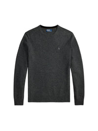 Pull col rond en laine  - Dark Charcoal Heather