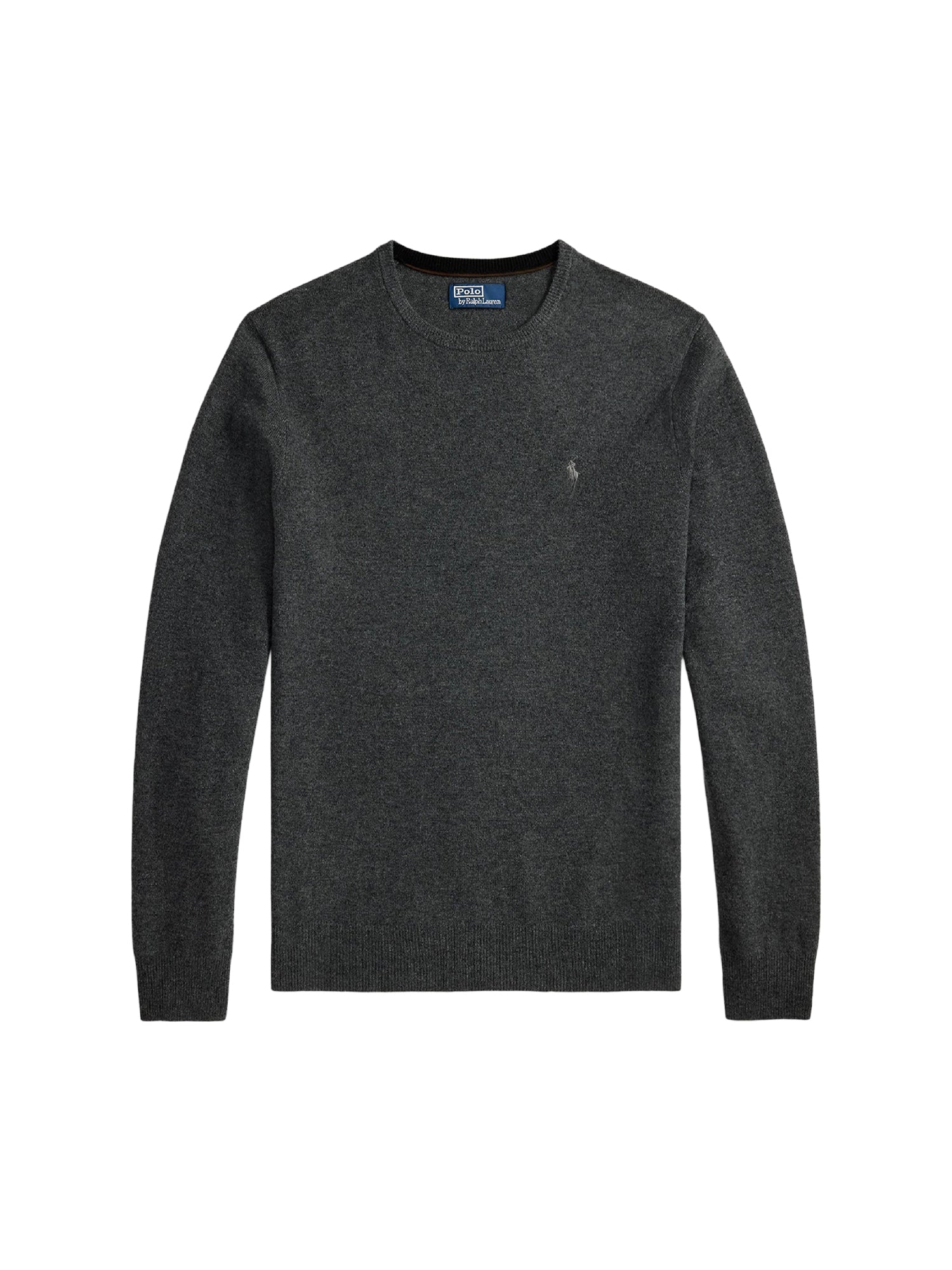 Pull col rond en laine  - Dark Charcoal Heather