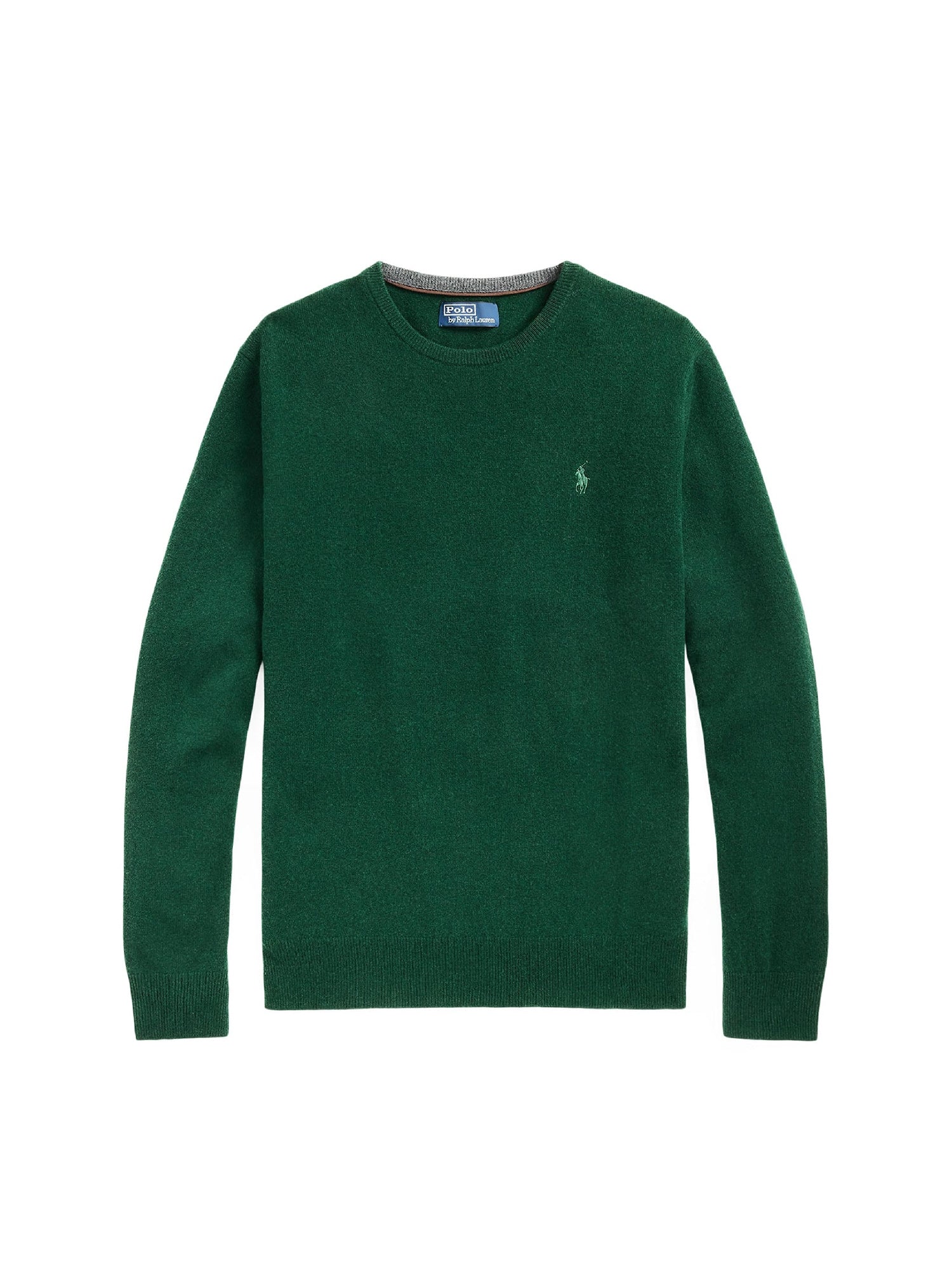 Pull col rond en laine  - Moss Agate
