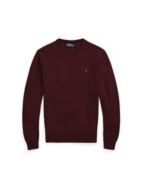 Pull col rond en laine  - Aged Wine Heather