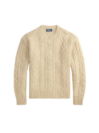 Pull en tricot d'Aran - Coconut Cream Heather