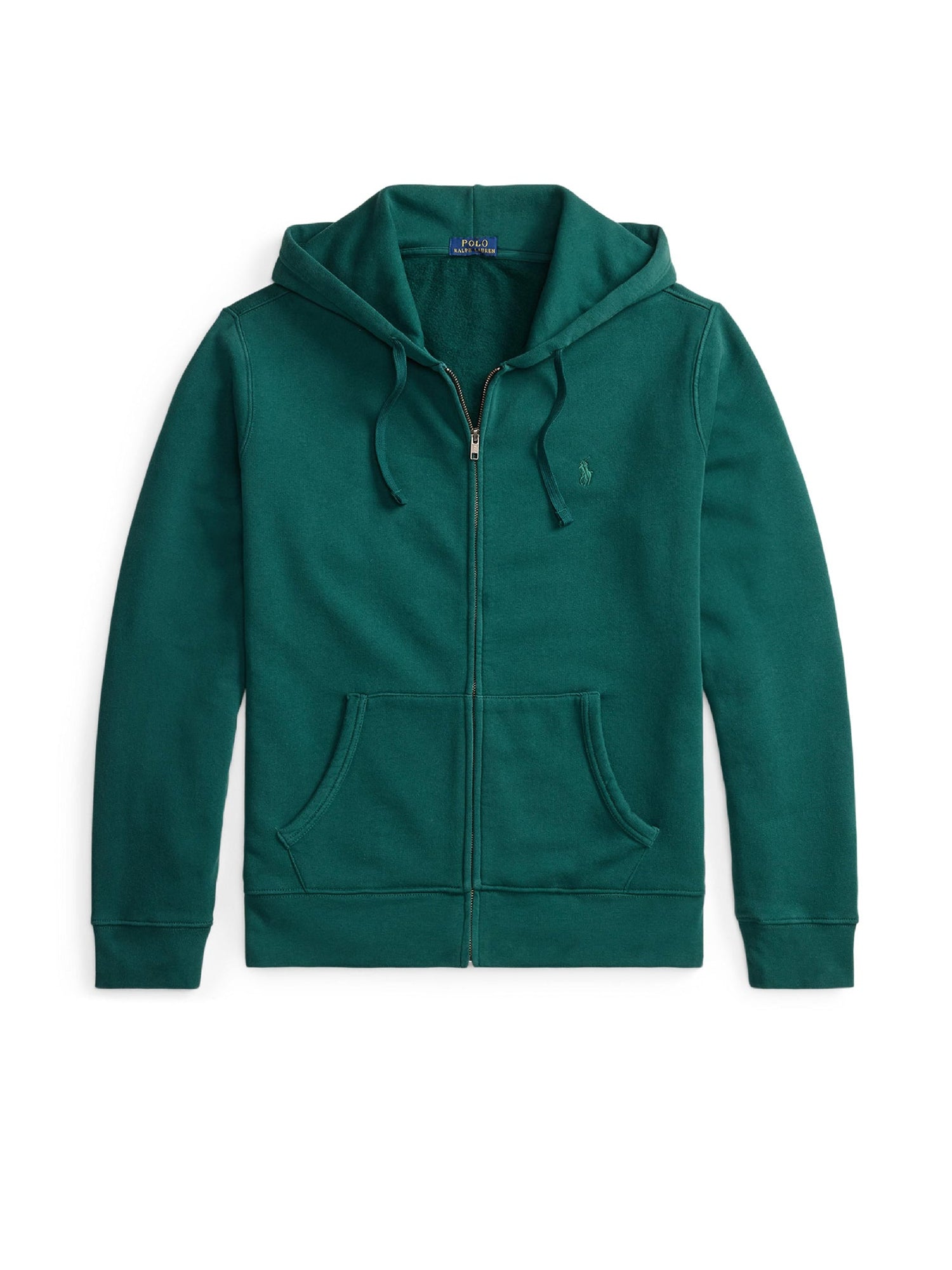Sweat à capuche zippé teint en pièce - Frond Green