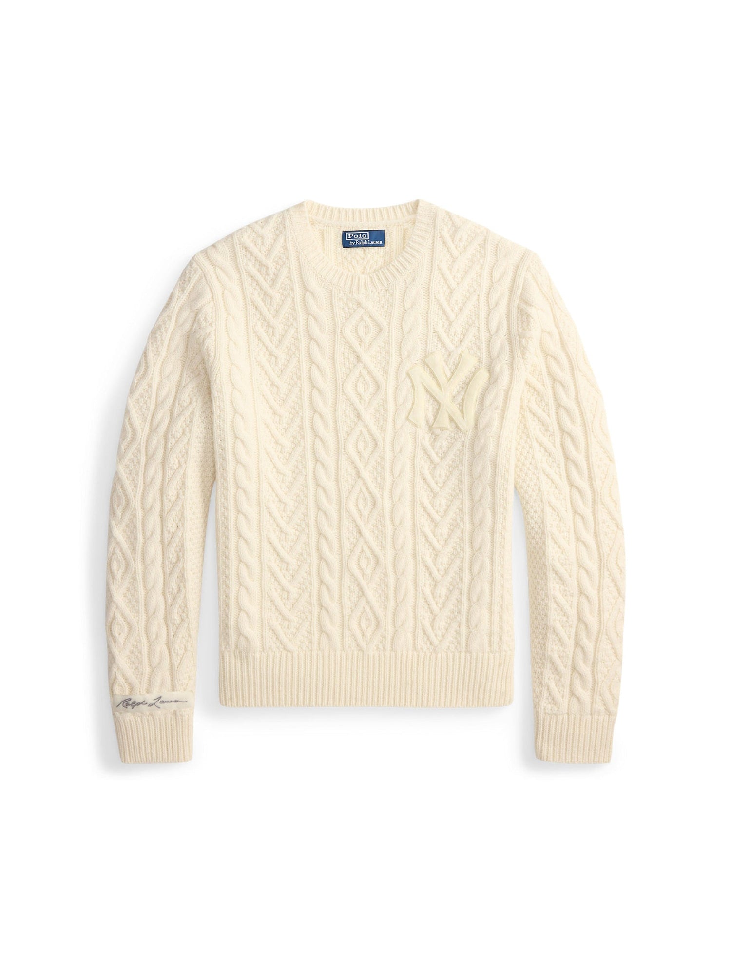 Pull Polo Ralph Lauren Yankees en laine - Cream Combo
