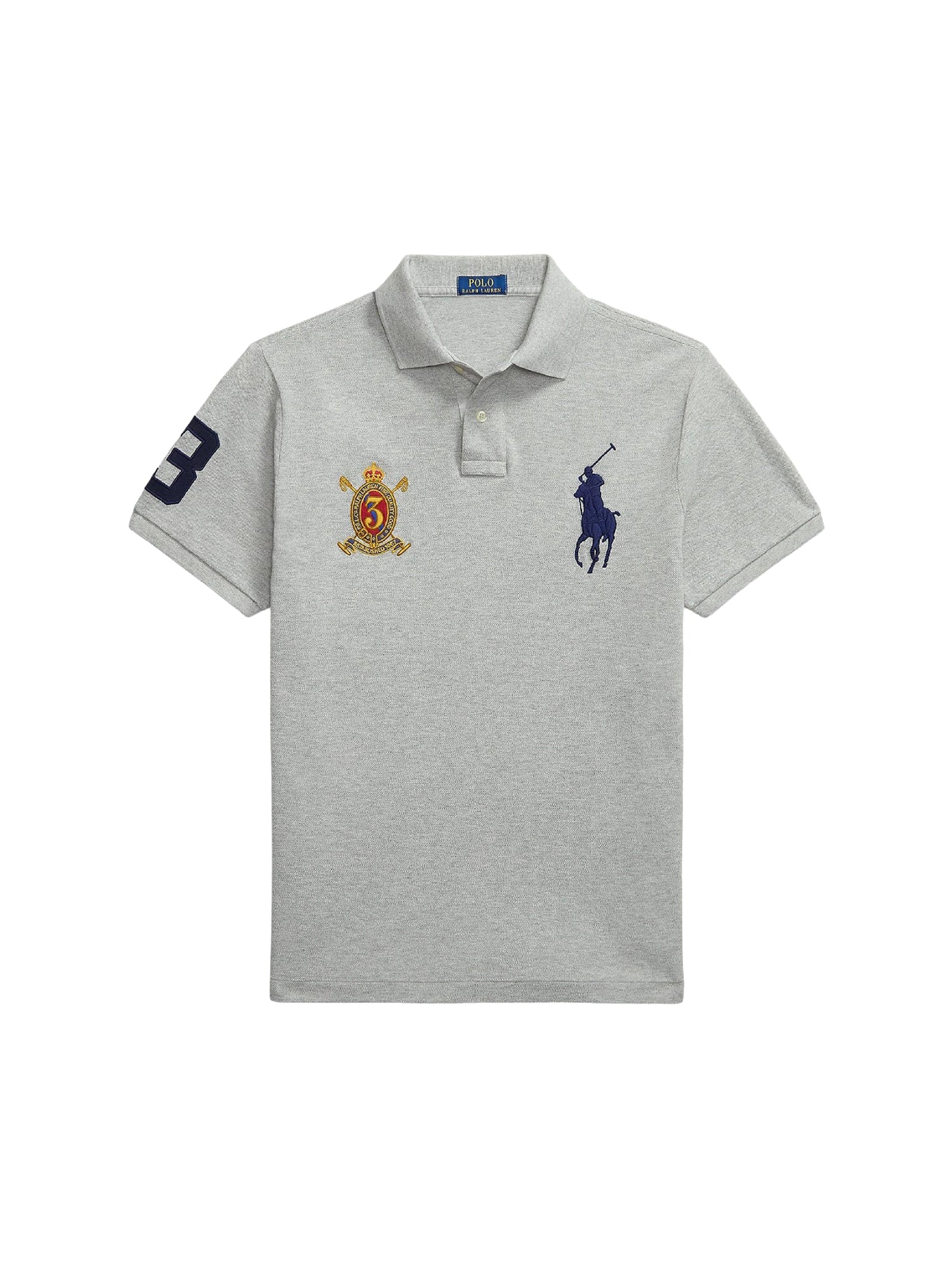 Big Pony Custom Slim Fit pique polo shirt - Andover Heather
