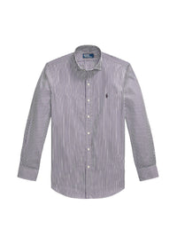 Chemise en popeline rayée Custom Fit - Branford Purple & White