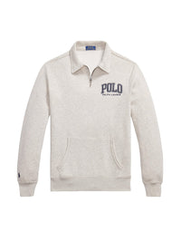 Sweat col en molleton à logo - Light Sport Heather