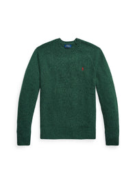Pull à manches raglan en laine - Forest Green Donegal