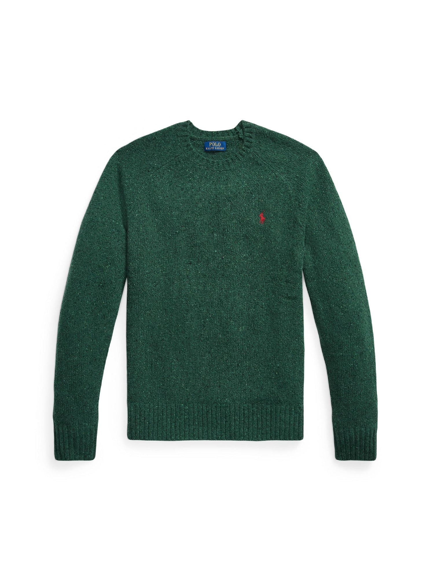 Pull à manches raglan en laine - Forest Green Donegal