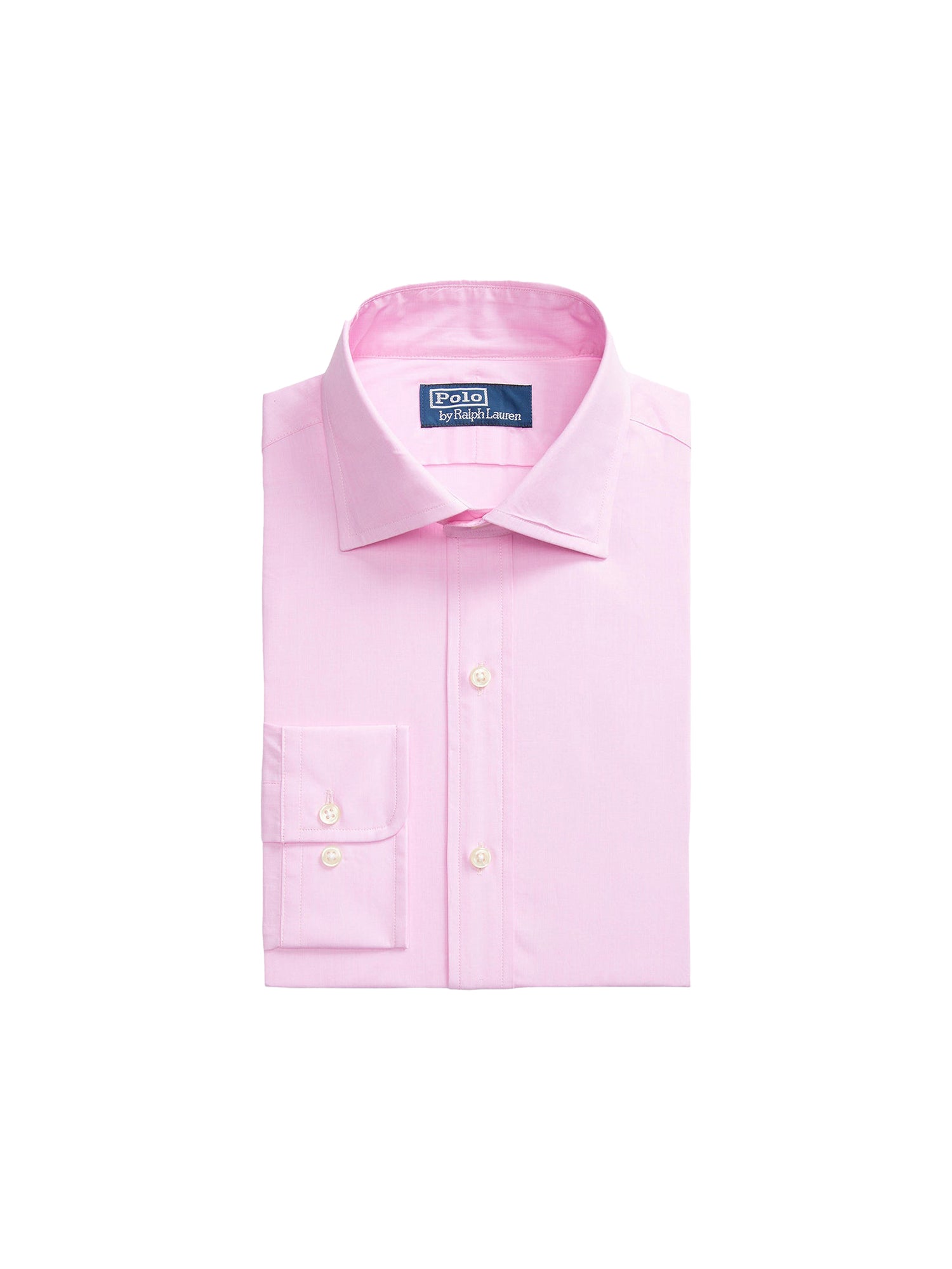 Chemise fil-à-fil ajustée à col italien - Pink Eoe