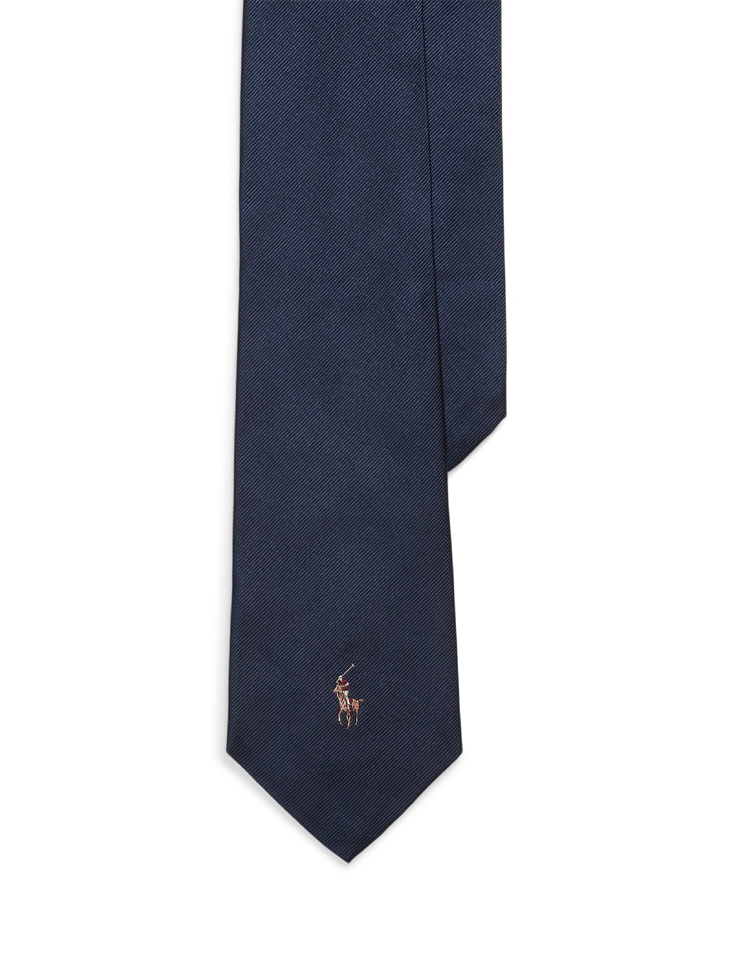 Cravate motif poney Polo en soie - Navy