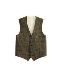 Gilet en tweed écossais - Loden & Multicolore