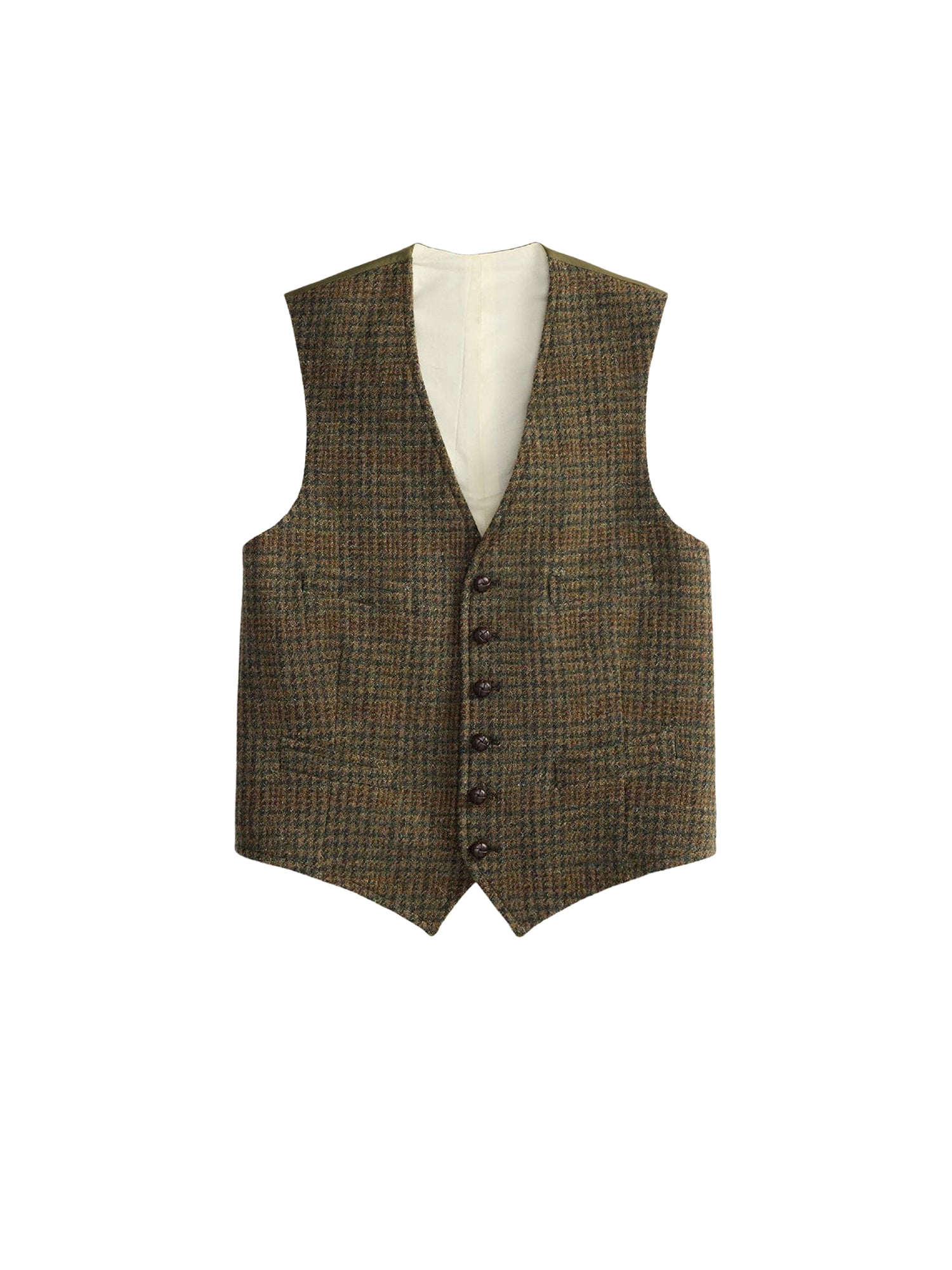 Gilet en tweed écossais - Loden & Multicolore