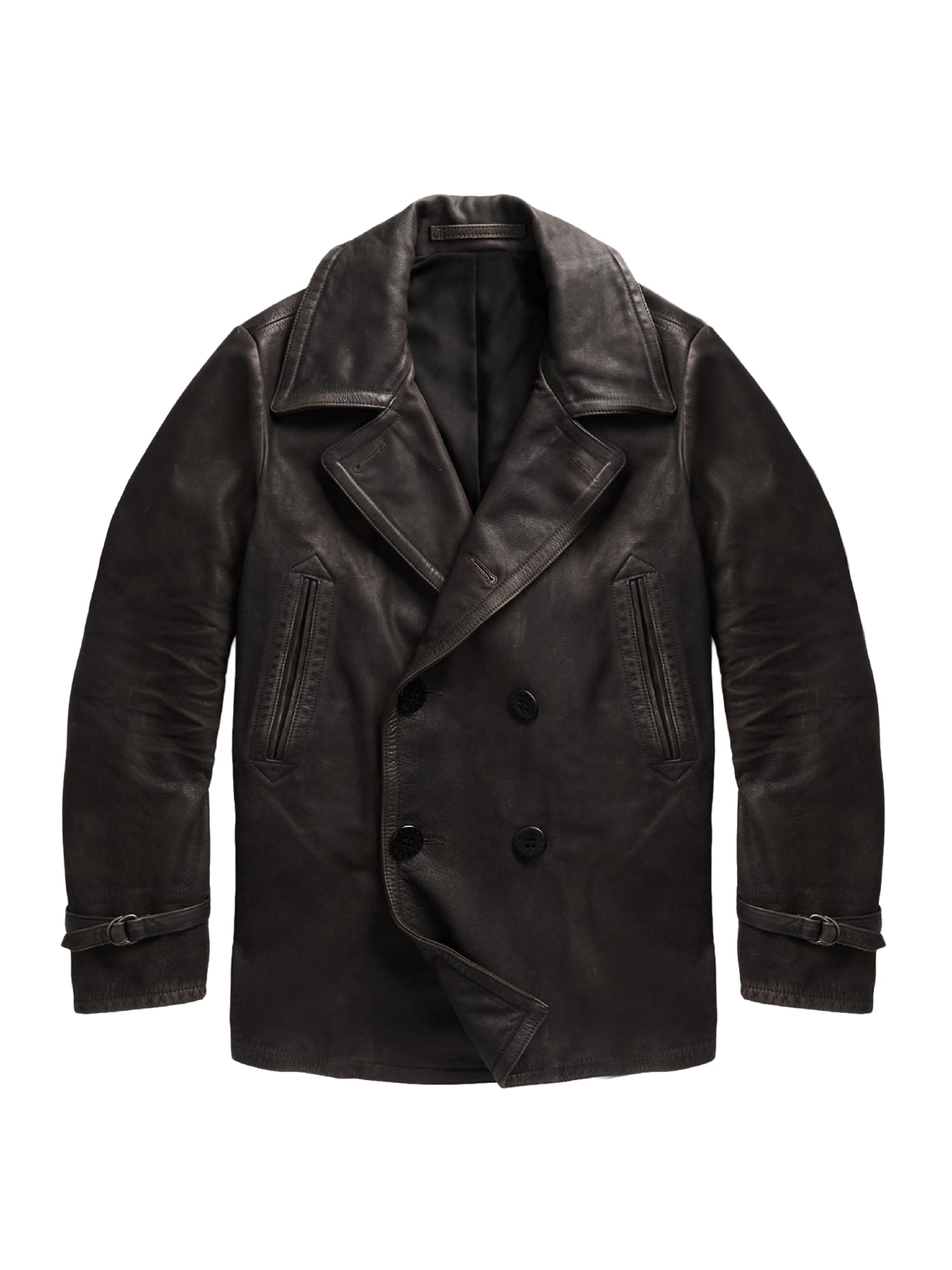 Caban en cuir - Black Over Brown