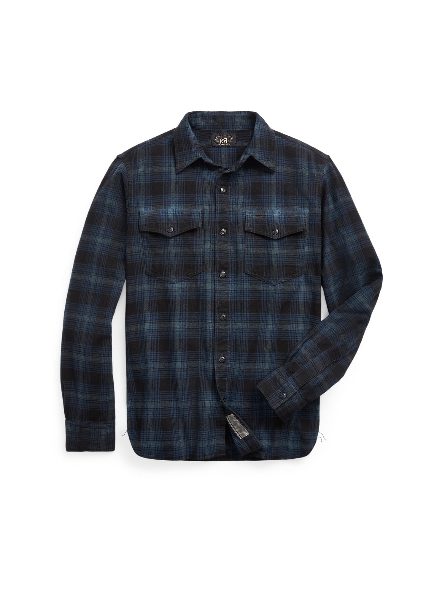 3pcs / NEW // RL-700 BLUE/BLACK SPORT SHIRT LONG SLEEVE HERC CPO